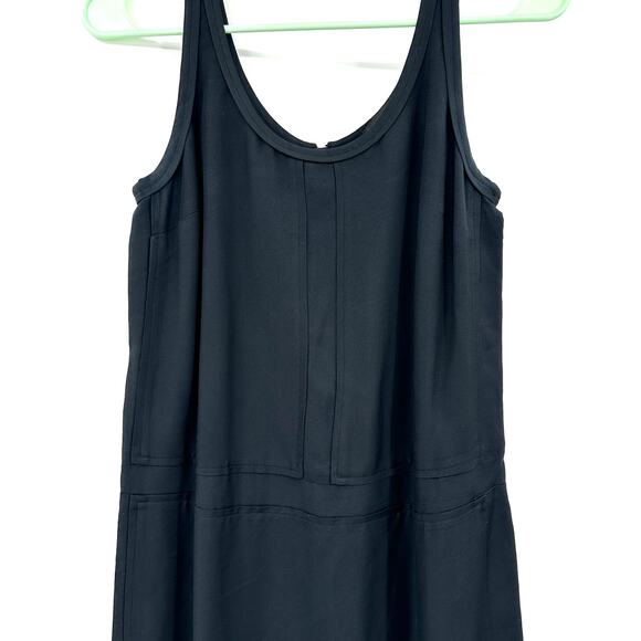 Banana Republic Size 0 Sleeveless Black Mini Dress Modal Blend Rear Zip Up - Picture 3 of 6